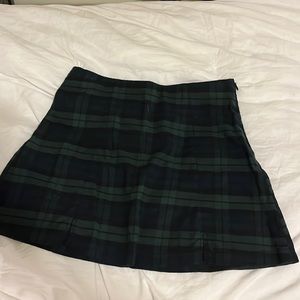 John galt green blue plaid mini skirt